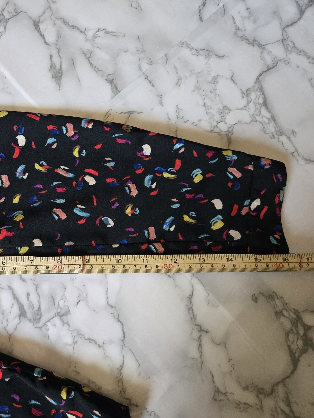 Anthropologie Cabi Black Multicolor Confetti Button-Down Blouse Shirt Small - Picture 10 of 13